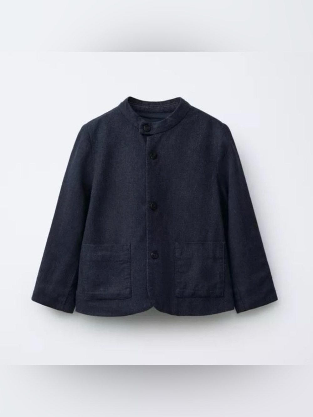 ZARA Linen Mandarin Collar Suit Jacket
